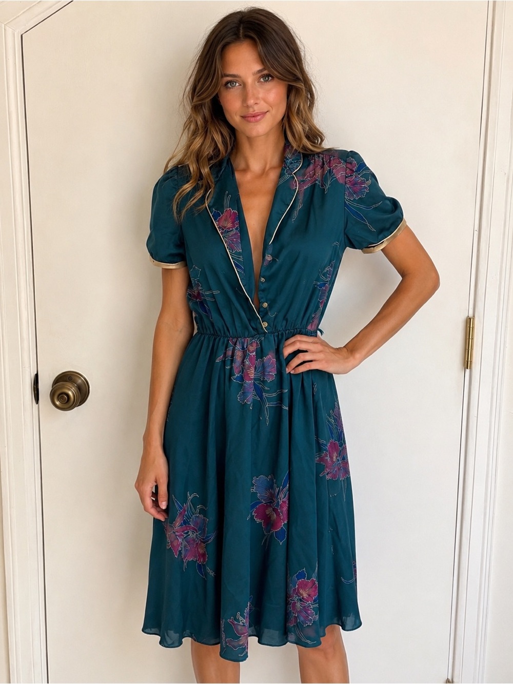 1985 Floral Dress Vintage